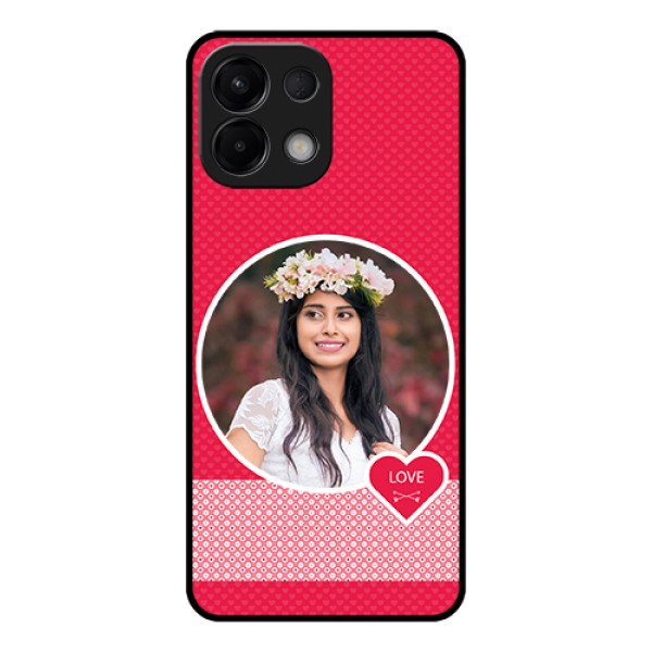 Oppo K13 5G Custom Glass Phone Case - Pink Color Pattern Design Oppo K13 5G Custom Glass Phone Case - Pink Color Pattern Design