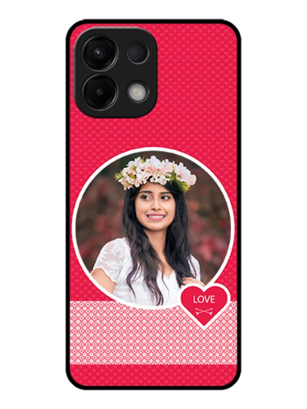 Custom Oppo K13 5G Custom Glass Phone Case - Pink Color Pattern Design