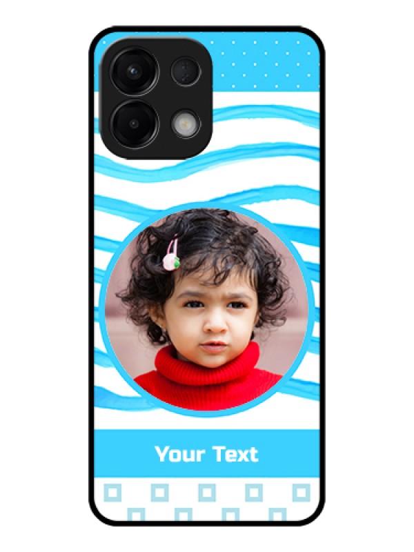 Custom Oppo K13 5G Custom Glass Phone Case - Simple Blue Case Design