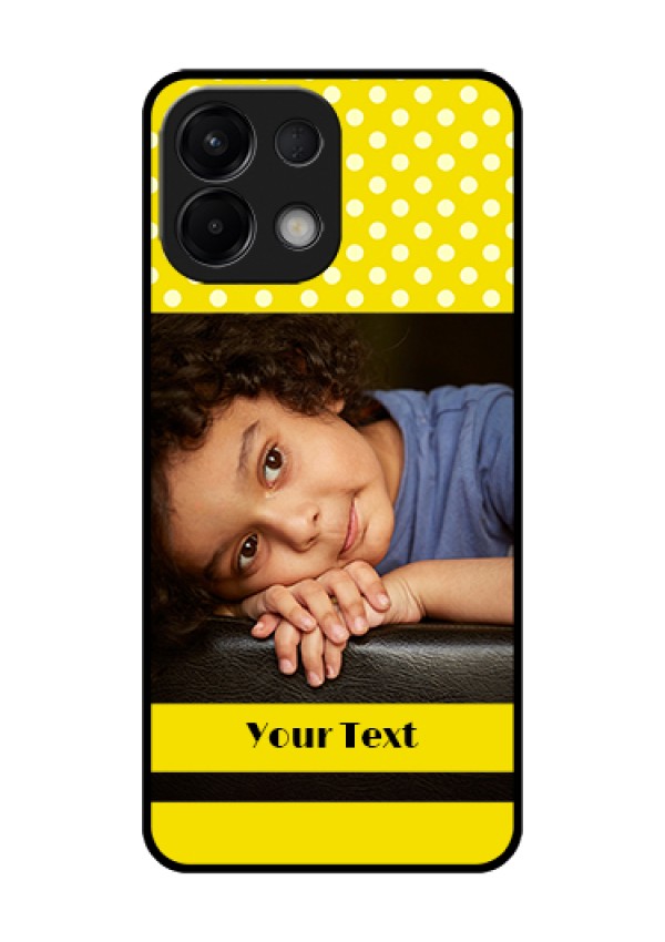 Oppo K13 5G Custom Glass Phone Case - Bright Yellow Case Design