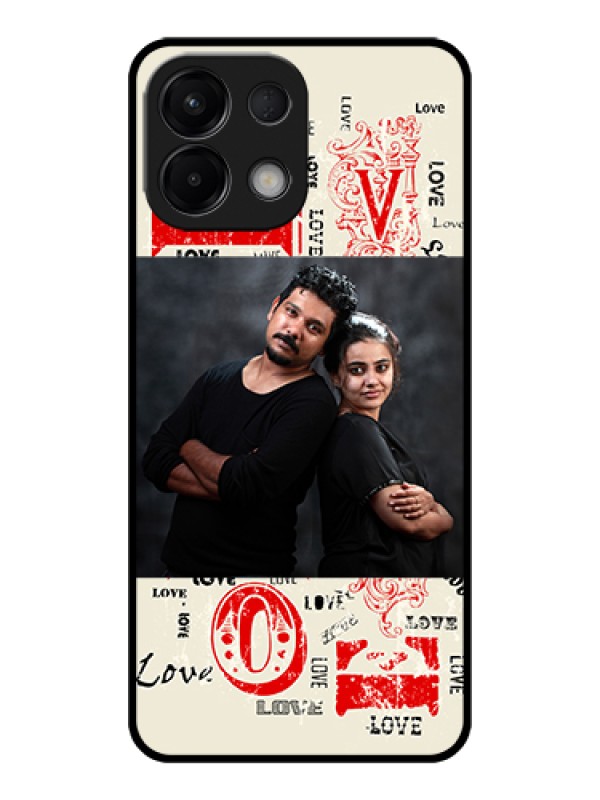 Custom Oppo K13 5G Custom Glass Phone Case - Trendy Love Design Case