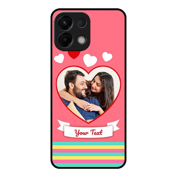 Oppo K13 5G Custom Glass Phone Case - Love Shapes Doodle Design