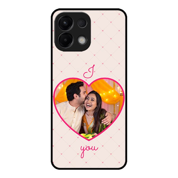 Oppo K13 5G Custom Glass Phone Case - Heart Shape Design