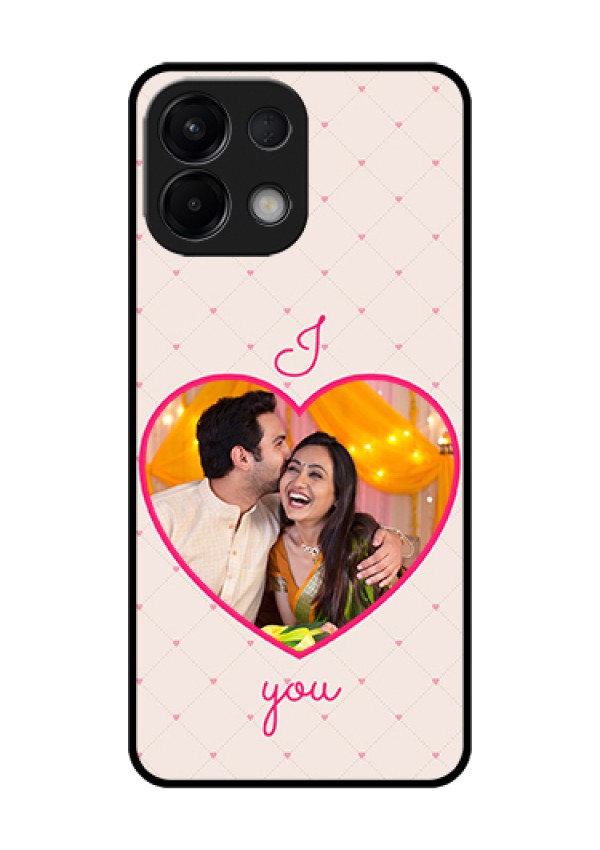 Oppo K13 5G Custom Glass Phone Case - Heart Shape Design