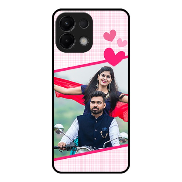Oppo K13 5G Custom Glass Phone Case - Love Shape Heart Design
