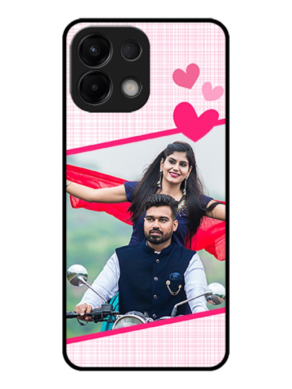 Custom Oppo K13 5G Custom Glass Phone Case - Love Shape Heart Design