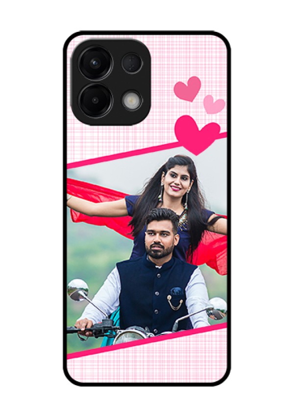 Oppo K13 5G Custom Glass Phone Case - Love Shape Heart Design
