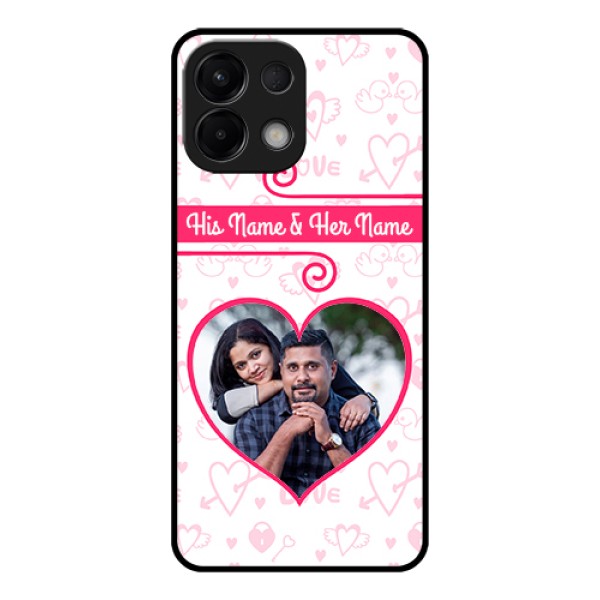 Oppo K13 5G Custom Glass Phone Case - Heart Shape Love Design Oppo K13 5G Custom Glass Phone Case - Heart Shape Love Design