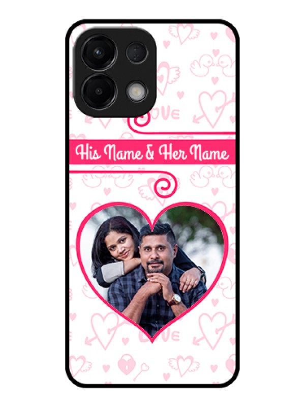 Custom Oppo K13 5G Custom Glass Phone Case - Heart Shape Love Design