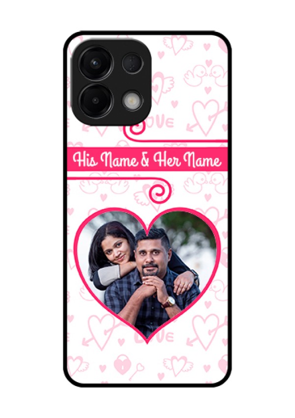 Oppo K13 5G Custom Glass Phone Case - Heart Shape Love Design