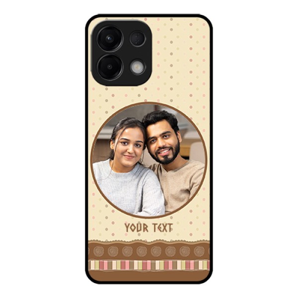 Oppo K13 5G Custom Glass Phone Case - Brown Dotted Mobile Case Design Oppo K13 5G Custom Glass Phone Case - Brown Dotted Mobile Case Design