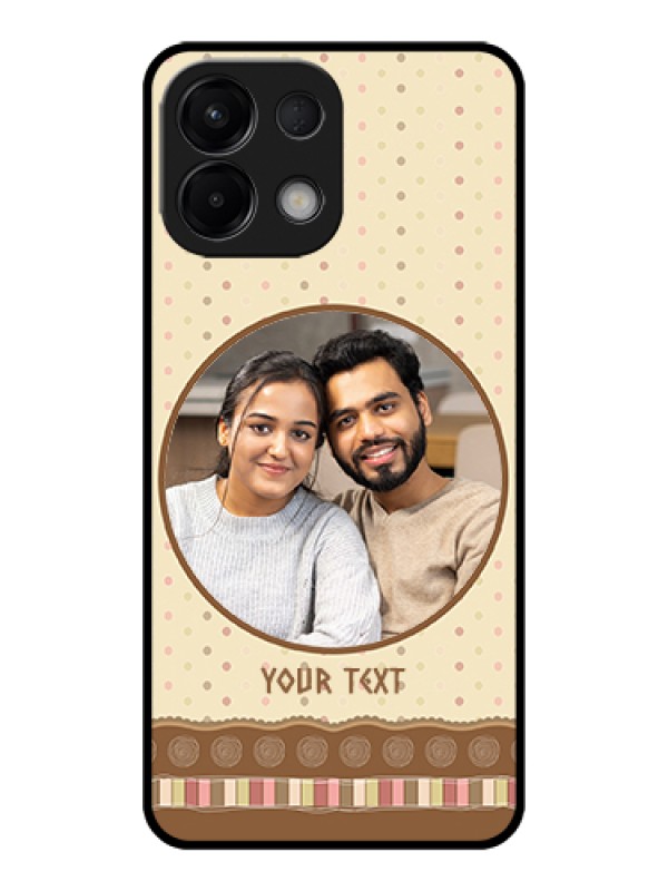 Custom Oppo K13 5G Custom Glass Phone Case - Brown Dotted Mobile Case Design