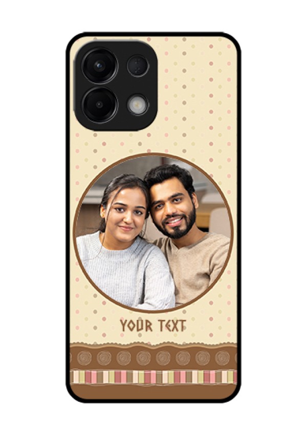 Oppo K13 5G Custom Glass Phone Case - Brown Dotted Mobile Case Design