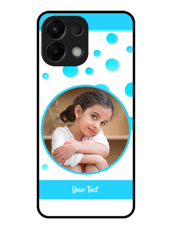 Custom Oppo K13 5G Custom Glass Phone Case - Blue Bubbles Pattern Design