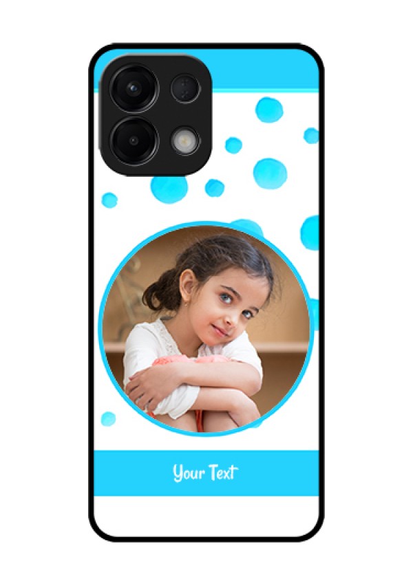 Oppo K13 5G Custom Glass Phone Case - Blue Bubbles Pattern Design