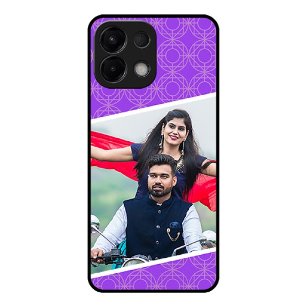 Oppo K13 5G Custom Glass Phone Case - Violet Color Pattern Design