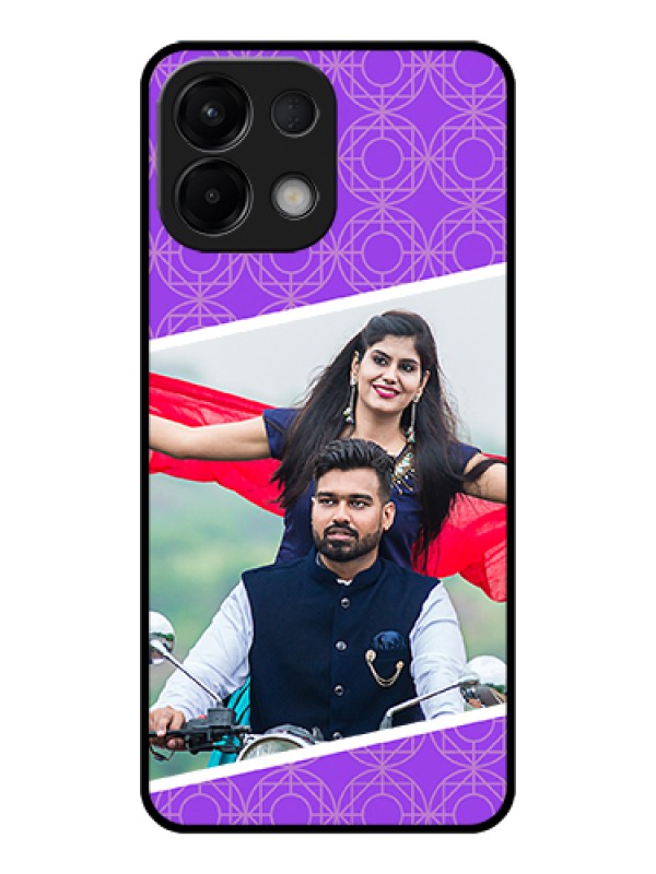 Custom Oppo K13 5G Custom Glass Phone Case - Violet Color Pattern Design