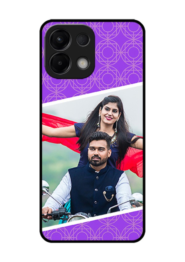 Oppo K13 5G Custom Glass Phone Case - Violet Color Pattern Design
