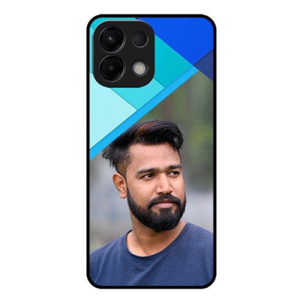 Oppo K13 5G Custom Glass Phone Case - Blue Pattern Design
