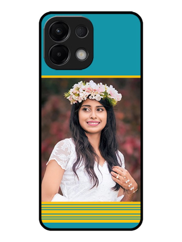 Custom Oppo K13 5G Custom Glass Phone Case - Yellow & Blue Design