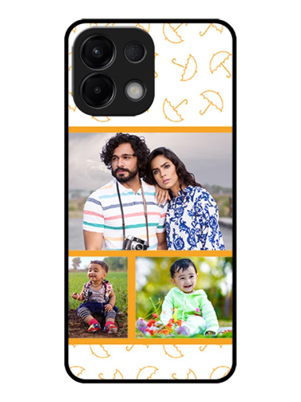 Custom Oppo K13 5G Custom Glass Phone Case - Yellow Pattern Design