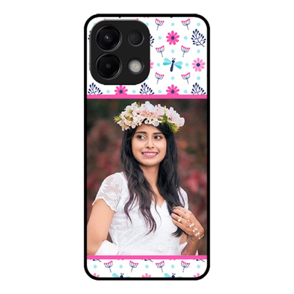 Oppo K13 5G Custom Glass Phone Case - Colorful Flower Design
