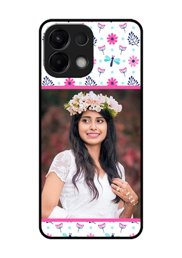 Oppo K13 5G Custom Glass Phone Case - Colorful Flower Design