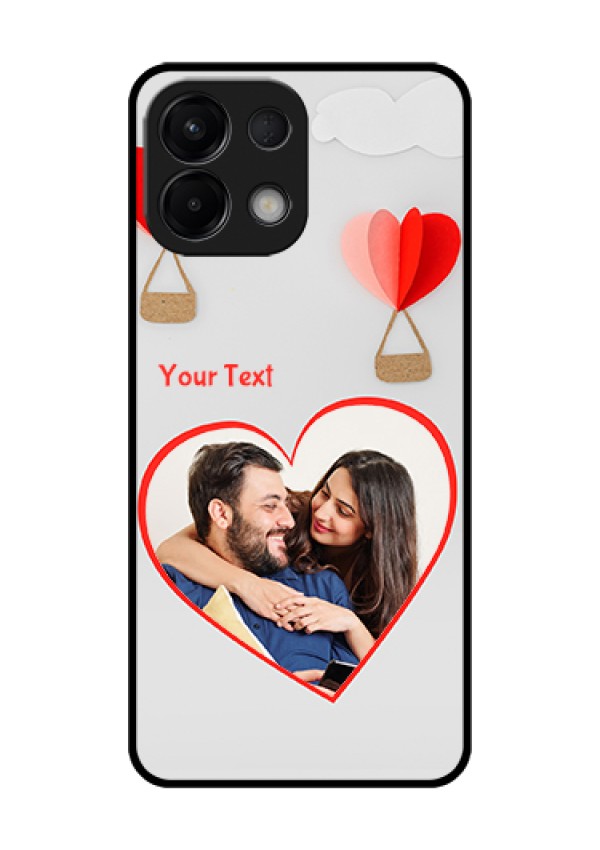 Oppo K13 5G Custom Glass Phone Case - Parachute Love Design