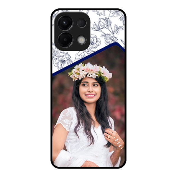 Oppo K13 5G Custom Glass Phone Case - Classy Floral Design