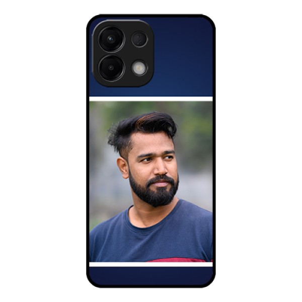 Oppo K13 5G Custom Glass Phone Case - Simple Royal Blue Design Oppo K13 5G Custom Glass Phone Case - Simple Royal Blue Design