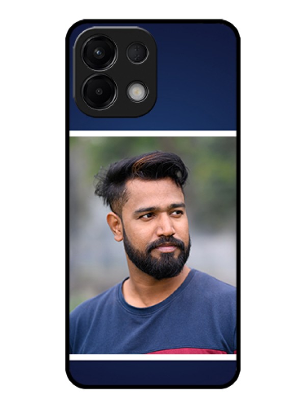 Custom Oppo K13 5G Custom Glass Phone Case - Simple Royal Blue Design