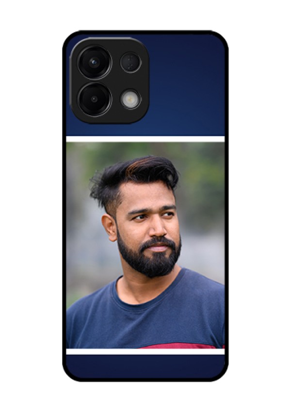 Oppo K13 5G Custom Glass Phone Case - Simple Royal Blue Design