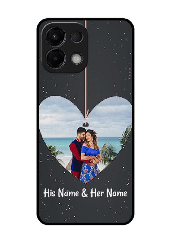 Oppo K13 5G Custom Glass Phone Case - Hanging Heart Design