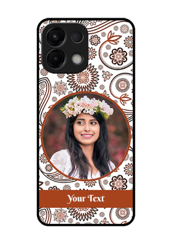 Oppo K13 5G Custom Glass Phone Case - Abstract Flower Design