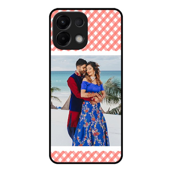 Oppo K13 5G Custom Glass Phone Case - Pink Pattern Design