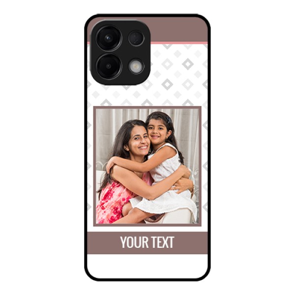 Oppo K13 5G Custom Glass Phone Case - Simple Diamond Design