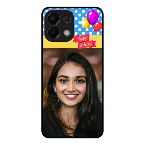 Oppo K13 5G Custom Glass Phone Case - Happy Birthday Design