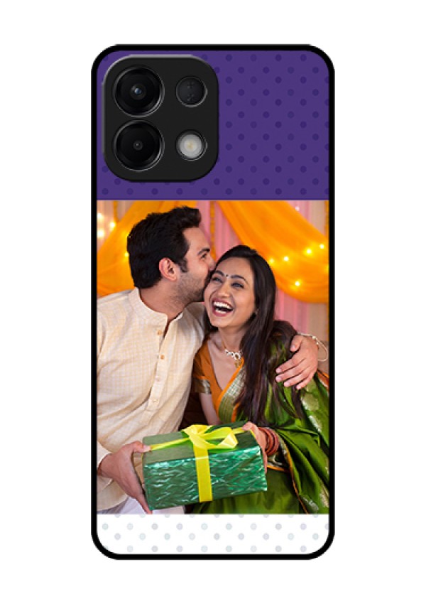 Oppo K13 5G Custom Glass Phone Case - Violet Colored Pattern Design
