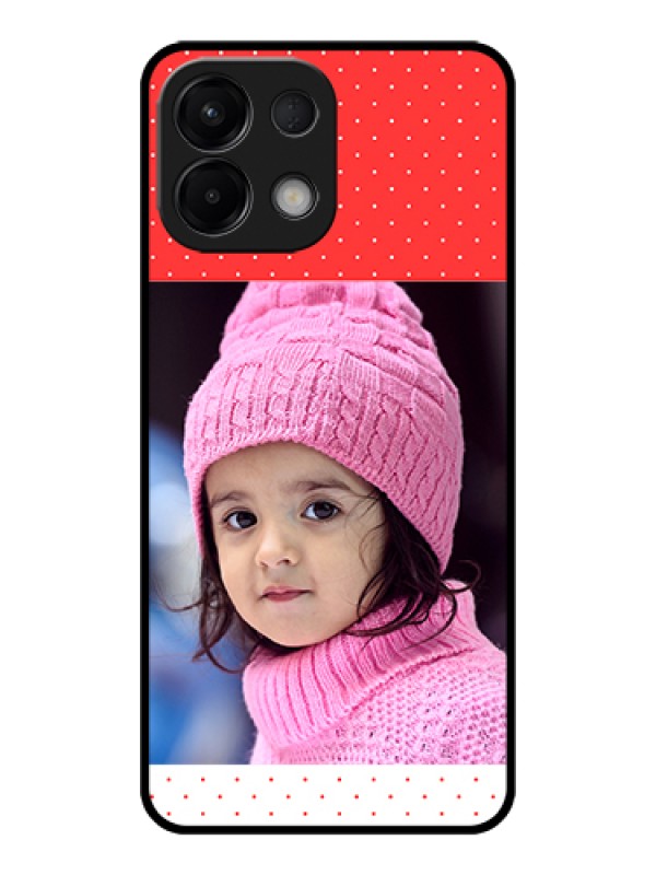 Custom Oppo K13 5G Custom Glass Phone Case - Red Pattern Design