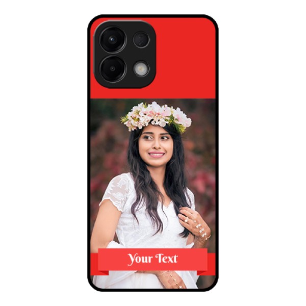 Oppo K13 5G Custom Glass Phone Case - Simple Red Color Design