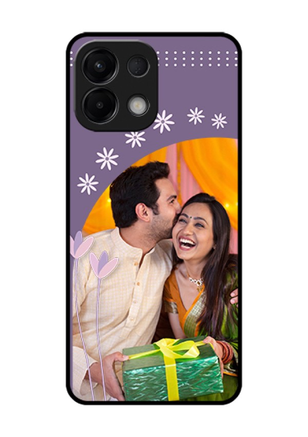 Oppo K13 5G Custom Glass Phone Case - Lavender Flowers Design