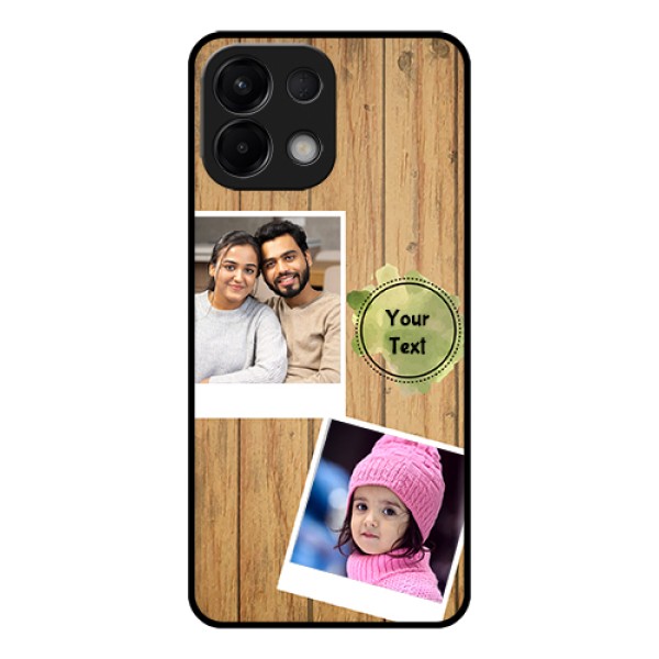 Oppo K13 5G Custom Glass Phone Case - Wooden Texture Design