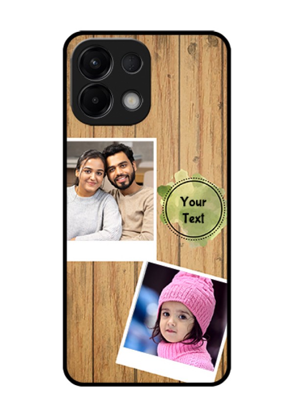 Oppo K13 5G Custom Glass Phone Case - Wooden Texture Design