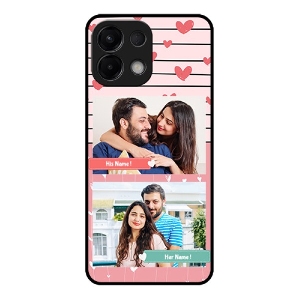 Oppo K13 5G Custom Glass Phone Case - Photo With Heart Design