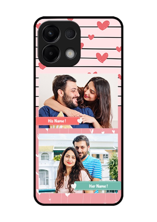 Oppo K13 5G Custom Glass Phone Case - Photo With Heart Design