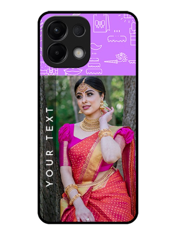 Custom Oppo K13 5G Custom Glass Phone Case - Birthday Icons Design