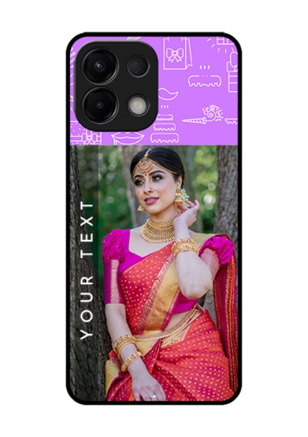 Oppo K13 5G Custom Glass Phone Case - Birthday Icons Design
