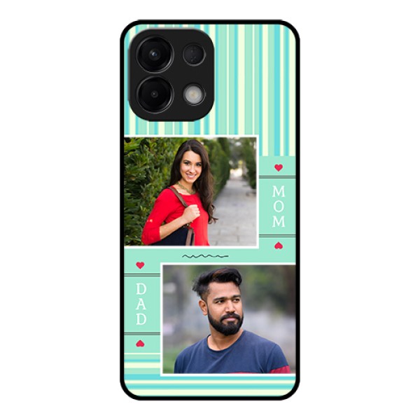 Oppo K13 5G Custom Glass Phone Case - Mom & Dad Pic Design