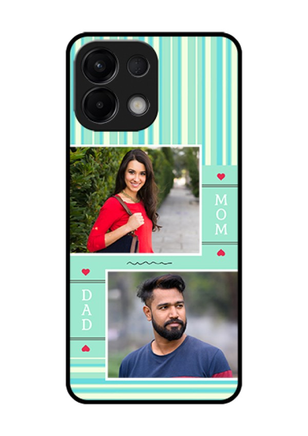 Oppo K13 5G Custom Glass Phone Case - Mom & Dad Pic Design