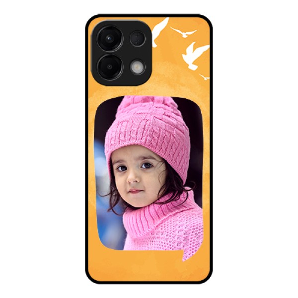 Oppo K13 5G Custom Glass Phone Case - Water Color Design With Bird Icons Oppo K13 5G Custom Glass Phone Case - Water Color Design With Bird Icons